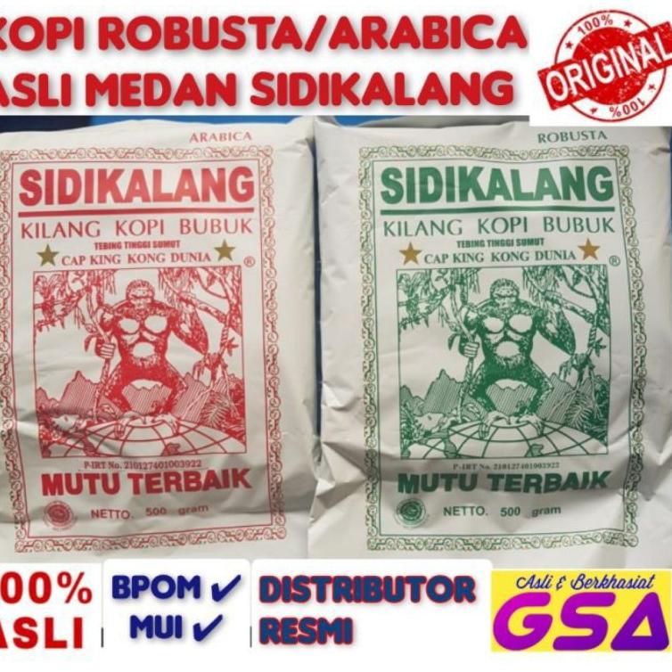 

nlp Kopi Robusta Arabica ORIGINAL ASLI SIDIKALANG GSA KINGKONG | KOPI BUBUK HITAM 250G | Kopi SIDIKA