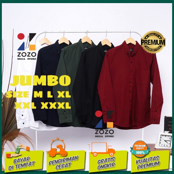 [Bisa COD] Kemeja Pria Lengan Panjang Original Brand Casual Bahan Cotton