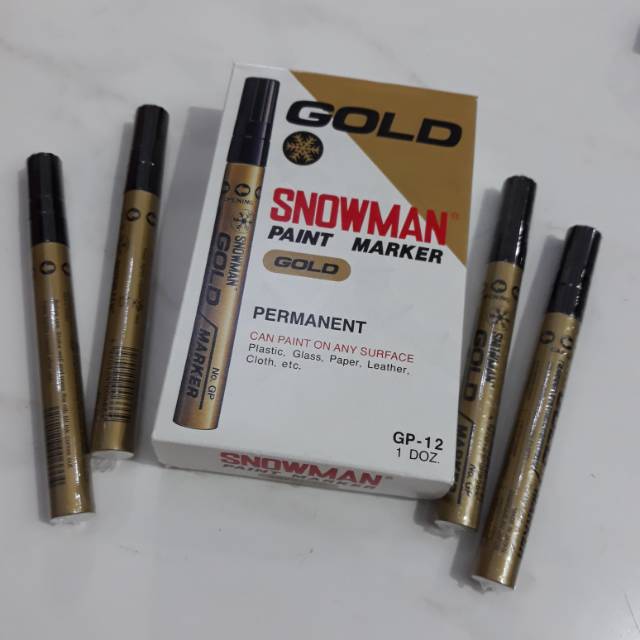 Spidol Emas / Paint Marker Gold Snowman