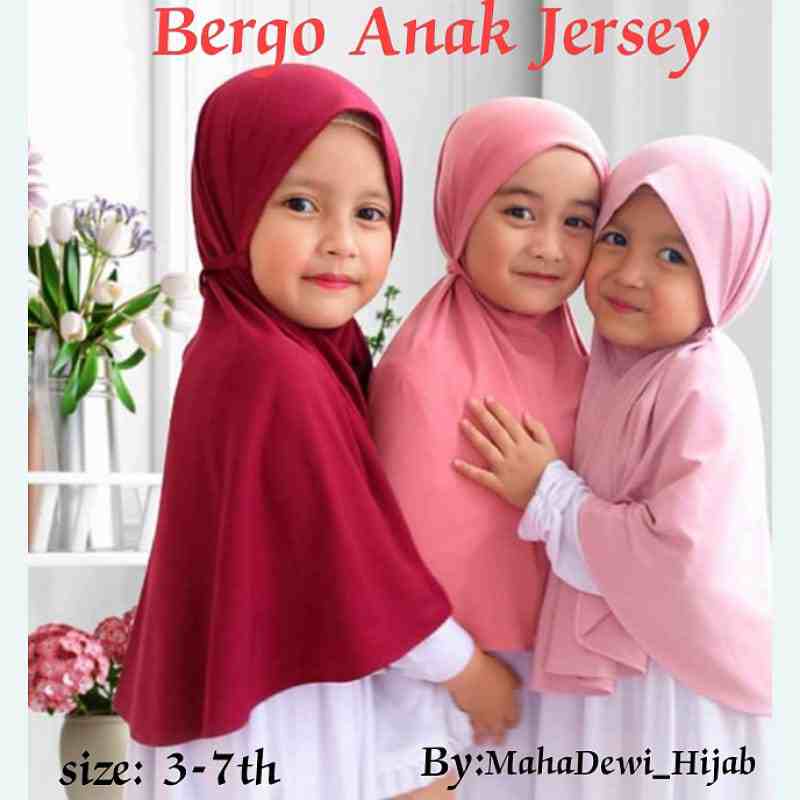 Hijab Instan Anak Jersey Bergo Maryam Anak Jersey