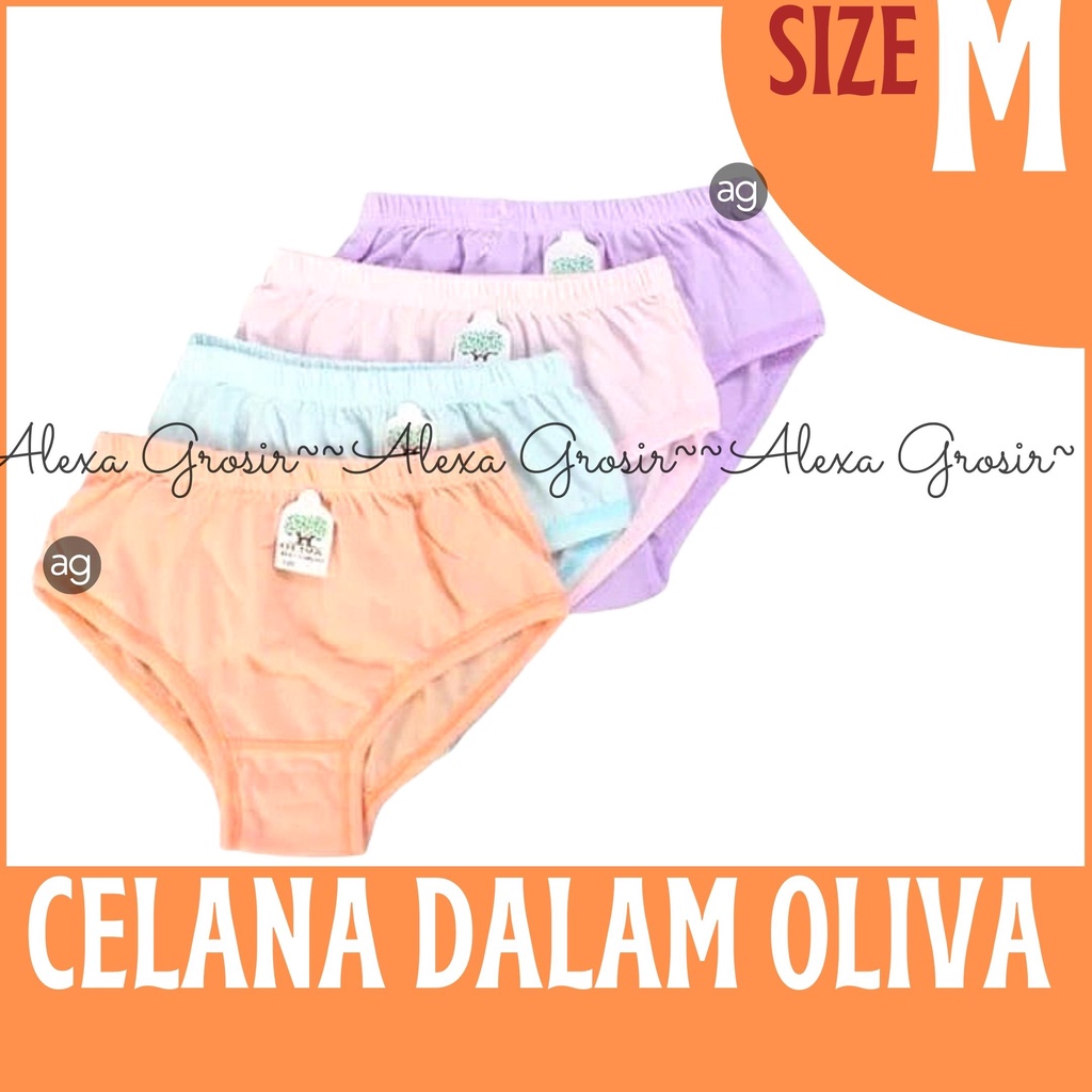 Celana Dalam CD Wanita OLIVA Lokal Bahan katun/ LINGERY size M L  XL 3L 4L