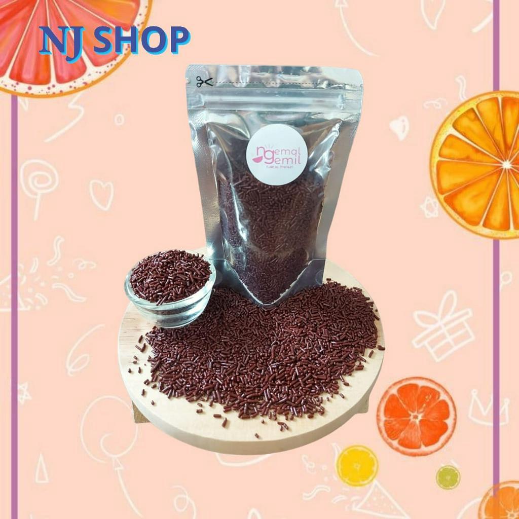 

[Coklat Original] - Meses Pouch Coklat Meses Butiran Coklat Sprinkle Topping Donut Kue Bolu Kualitas Premium