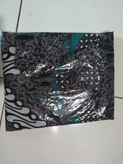 Kemeja Batik Cowok Kemeja Kondangan Batik Panjang Pria Corak Kujang Abu