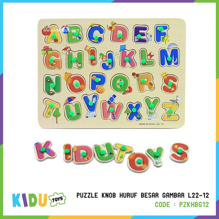 Mainan Anak Puzzle Knob Huruf (PART 2) Kidu Toys