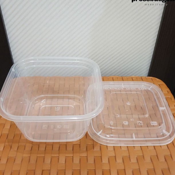 kotak makan plastik 500 ml SQ / Thinwall container 500 ml SQ / isi 25