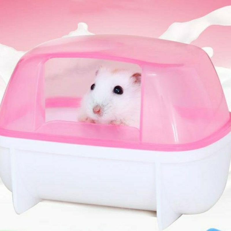 SWEET SAUNA - Mainan Rumah Hamster Tempat Wadah Mandi Tidur Hamster Aksesoris Hamster