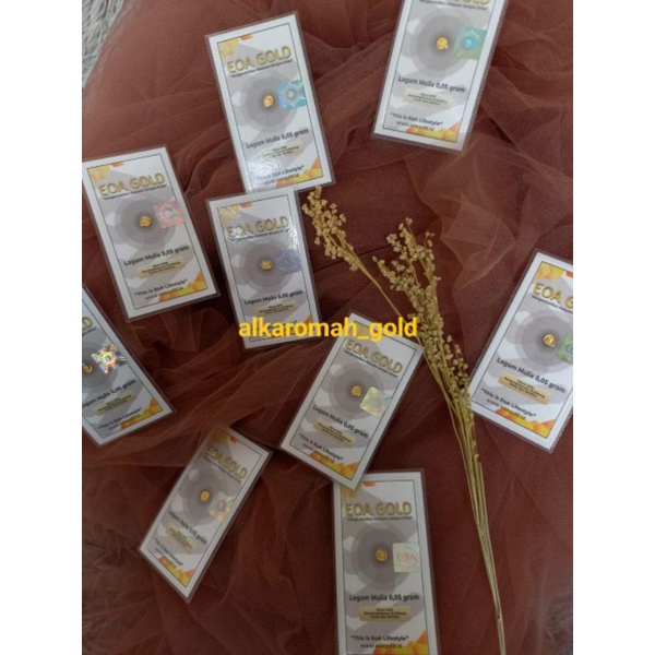 EOA GOLD 0,05 gram | Harga terbaik | Sertifikat resmi | Emas 24 karat