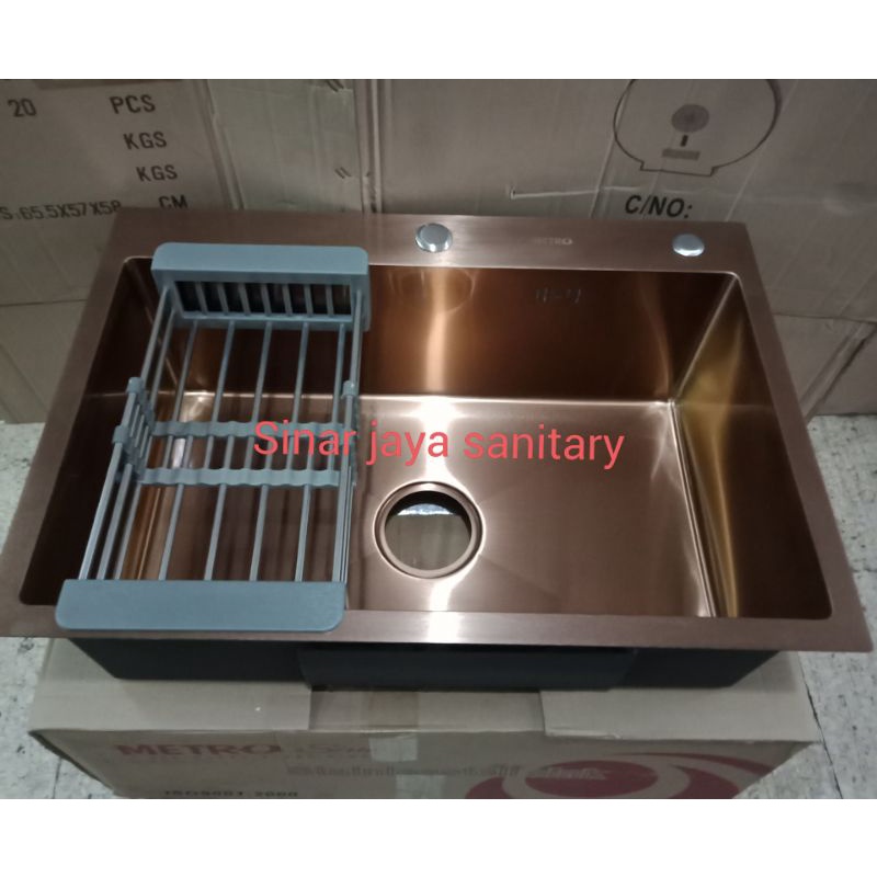 Paket komplit kitchen sink ROSE GOLD 6045 &quot;ORIGINAL&quot; / Paket lengkap sink 6545