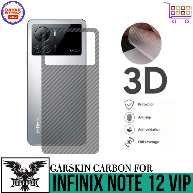 GARSKIN INFINIX NOTE 12 VIP SKIN HANDPHONE CARBON 3D PELINDUNG BODY HANDPHONE
