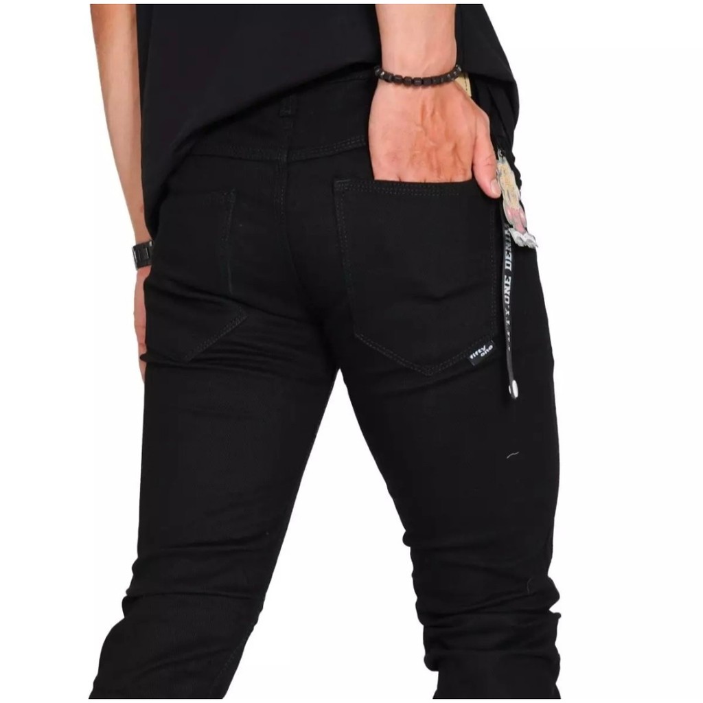 Celana Jeans Hitam Slimfit Nomi / Celana Jeans Panjang Pria / Celana Jeans Slimfit Pria