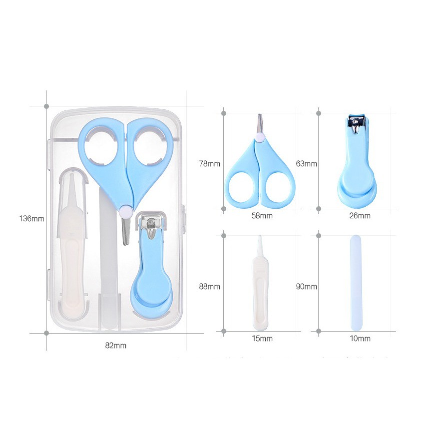 (pimenova) baby nail manicure set manicure bayi gunting kuku set bayi clipper set asah kuku bayi