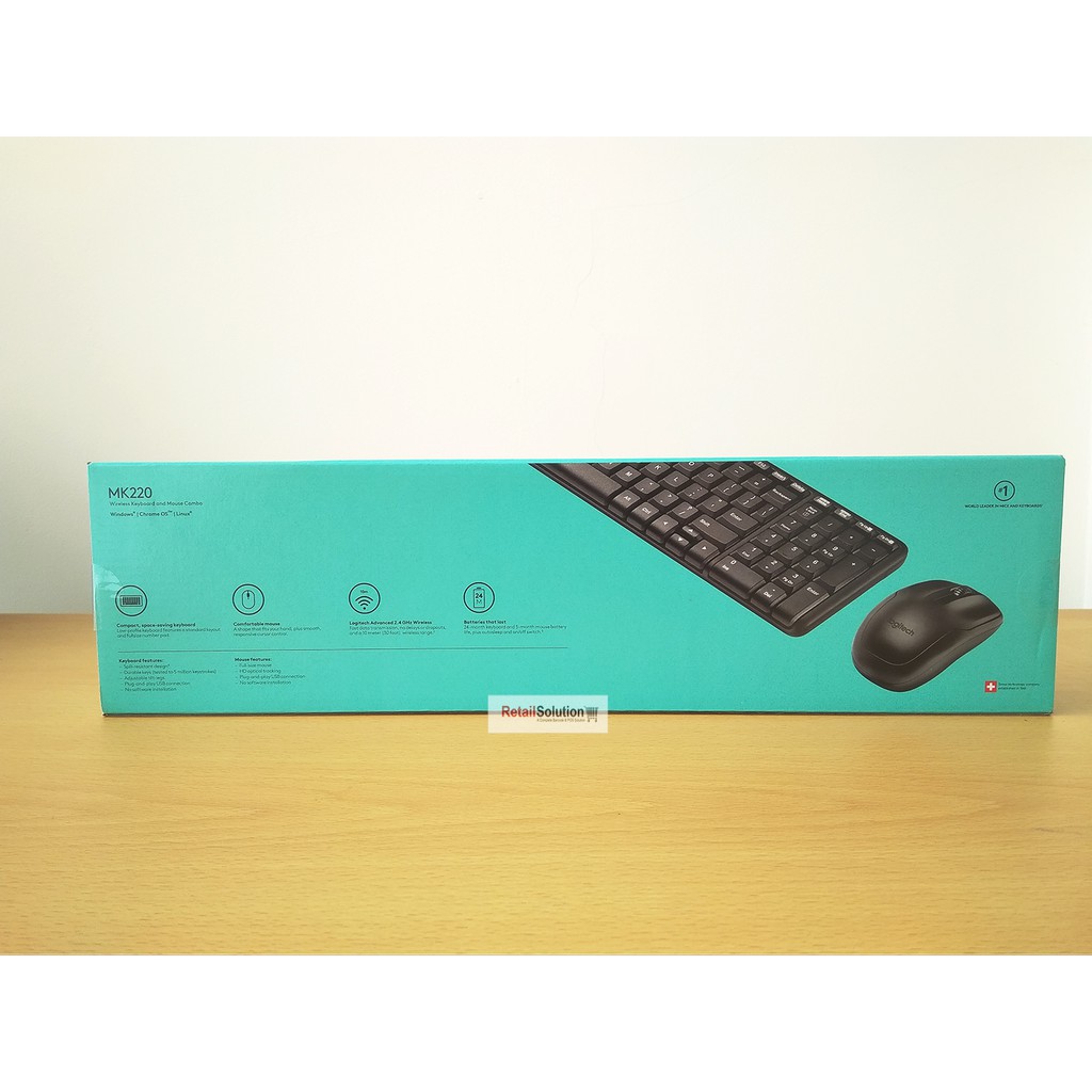 Logitech MK220 Wireless Combo - Keyboard Mouse Bundle