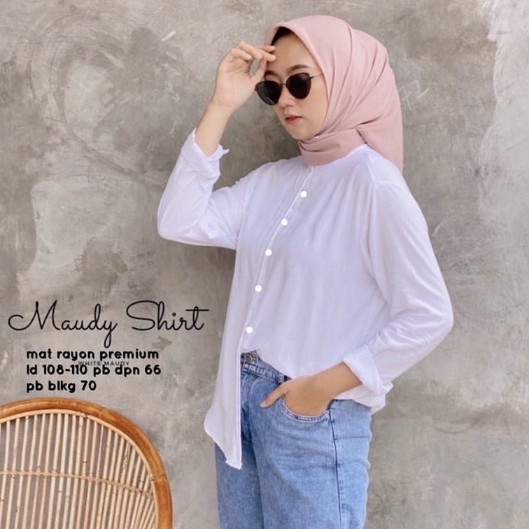 WOW-Maudy Shirt Blouse Wanita Rayon Premium