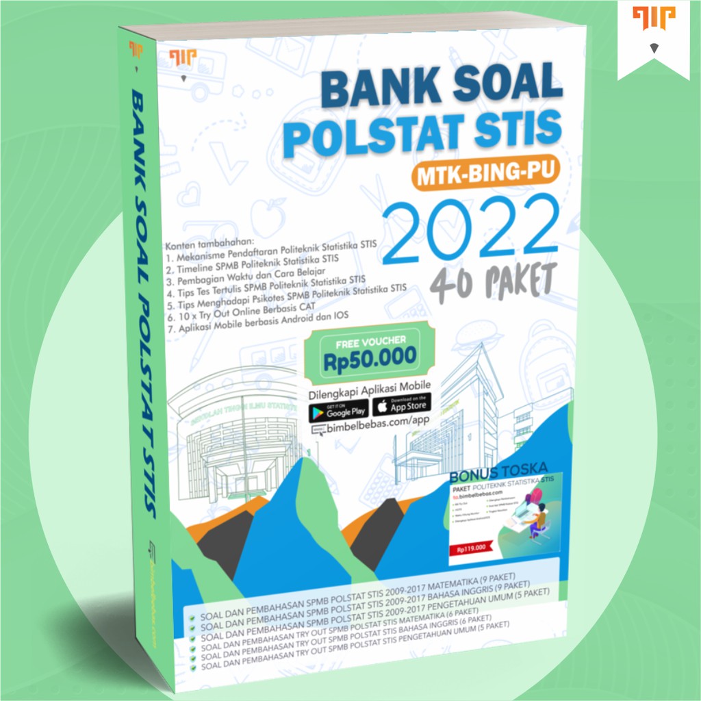 Bebas Bank Soal SPMB Politeknik Statistika STIS 2022 Bonus 10X Try Out Online Toska metode CAT