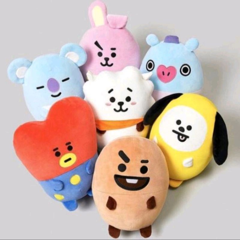 READY BTS BT21 OFFICIAL Egg Cushion Doll Shooky (Bantal Cushion)