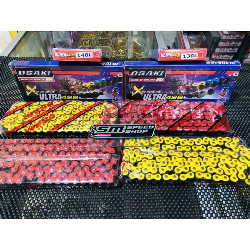 RANTAI MOTOR OSAKI 428-130L 428-140L Cocok untuk gear gir SSS KLX CRF CB150 CBR VIXION R15 no SSS TK