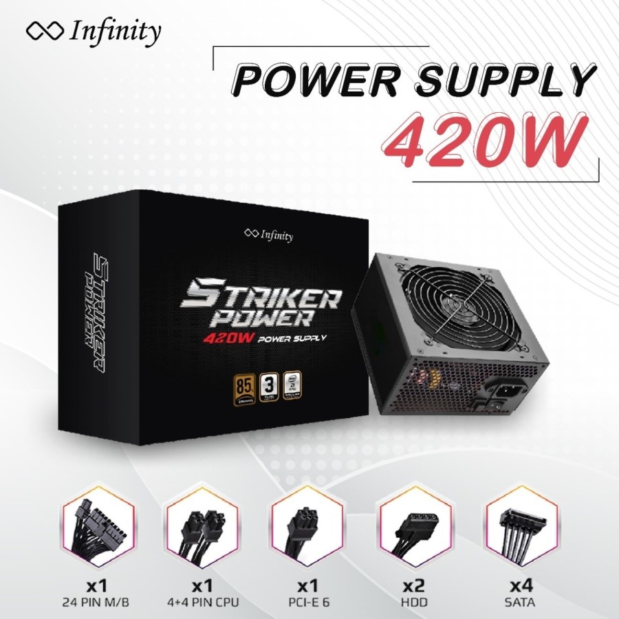 PSU 400 Watt 80+ Bronze - Power Supply 400W Gaming -Psu Gaming VGA