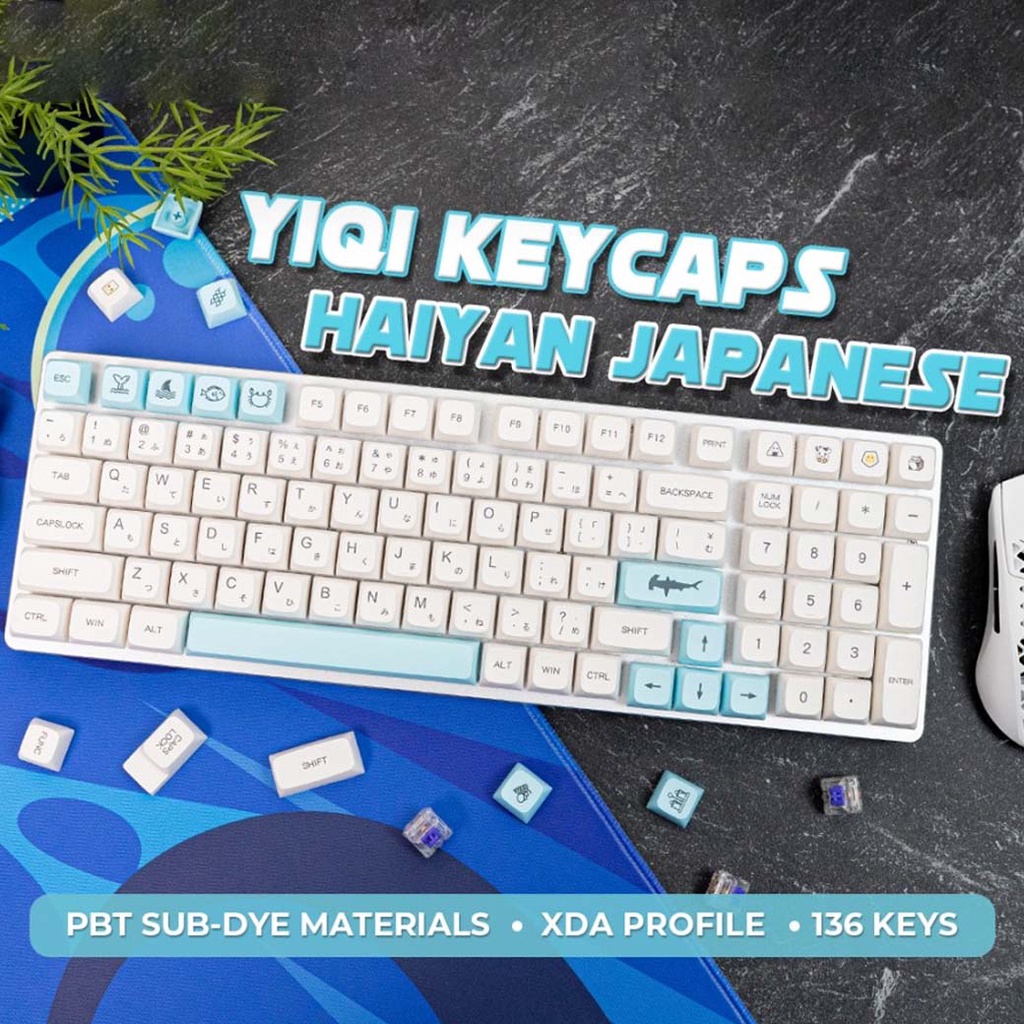 Yiqi Haiyan Japanese PBT Dye-sub Keycaps 136 set XDA Profile