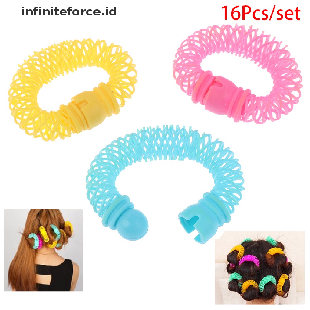 Set 16pcs Alat Pembuat Donat Keriting Rambut