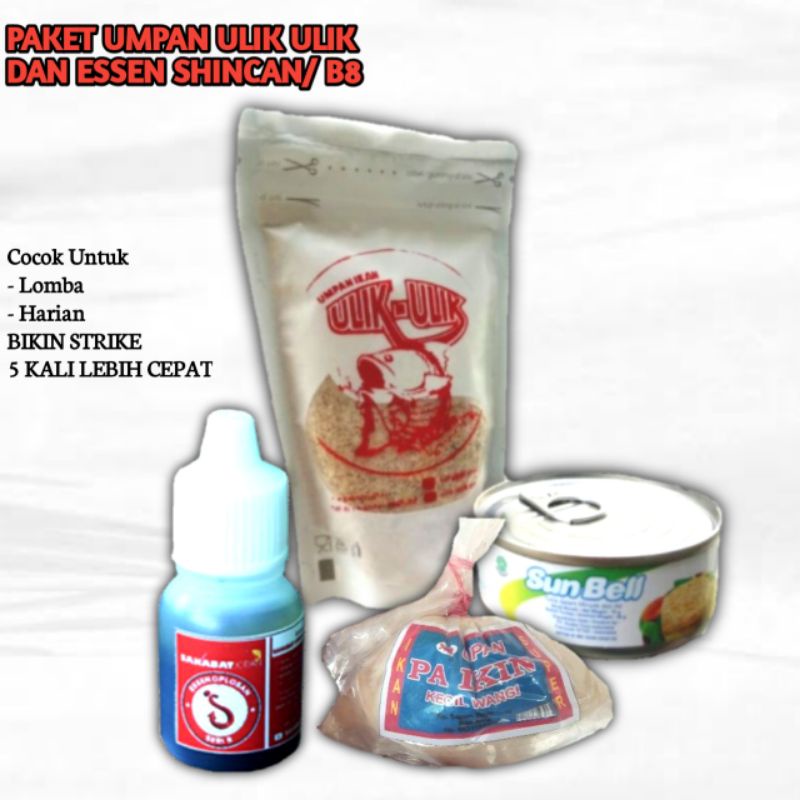 Umpan ikan mas Ulik Ulik dan ESSEN SHINCAN /B8