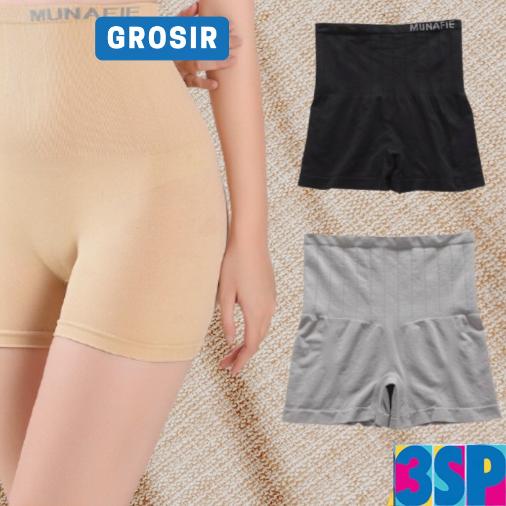 3SP | UWR03 Boxer Celana Dalam Korset Pelangsing Perut Buncit Wanita Casual Murah Import