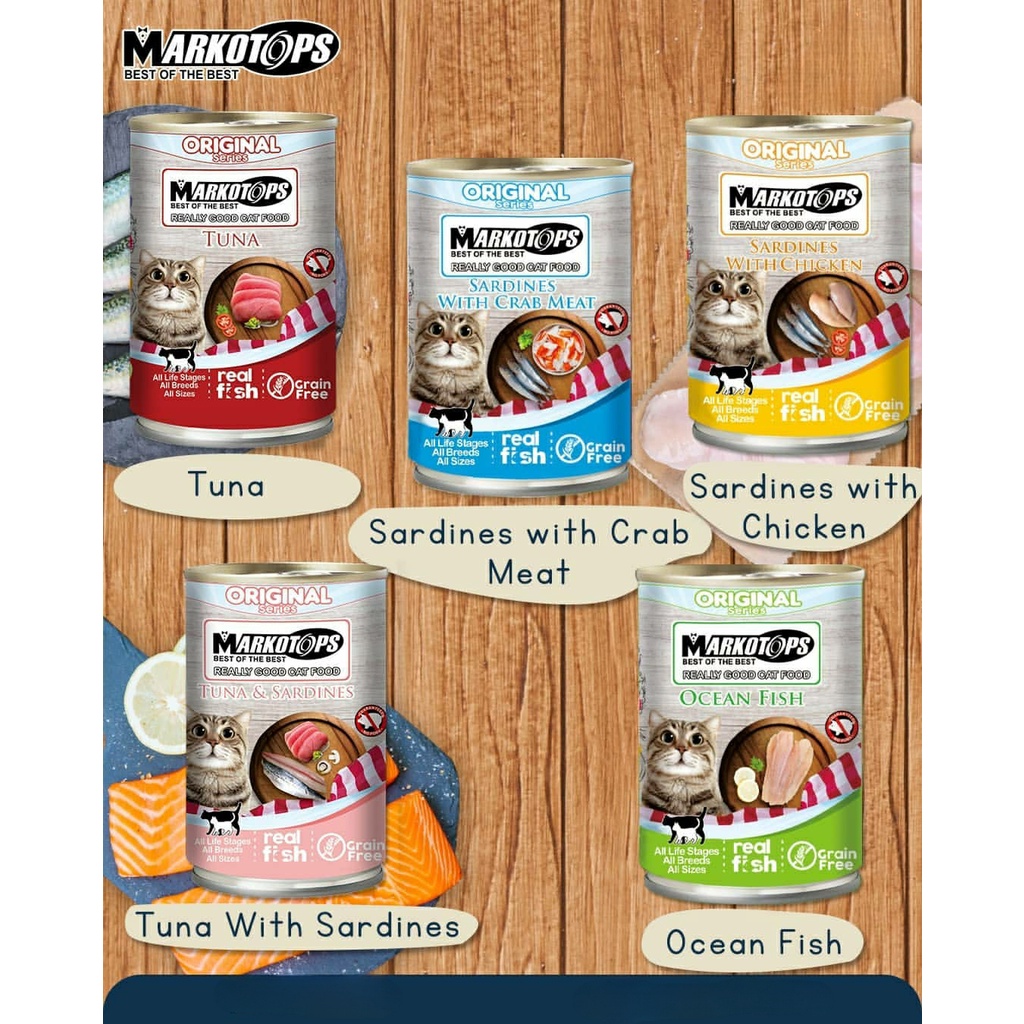 MARKOTOPS CAT 400GR / MAKANAN BASAH KUCING KALENG / MARKOTOP 400GR / CAT FOOD