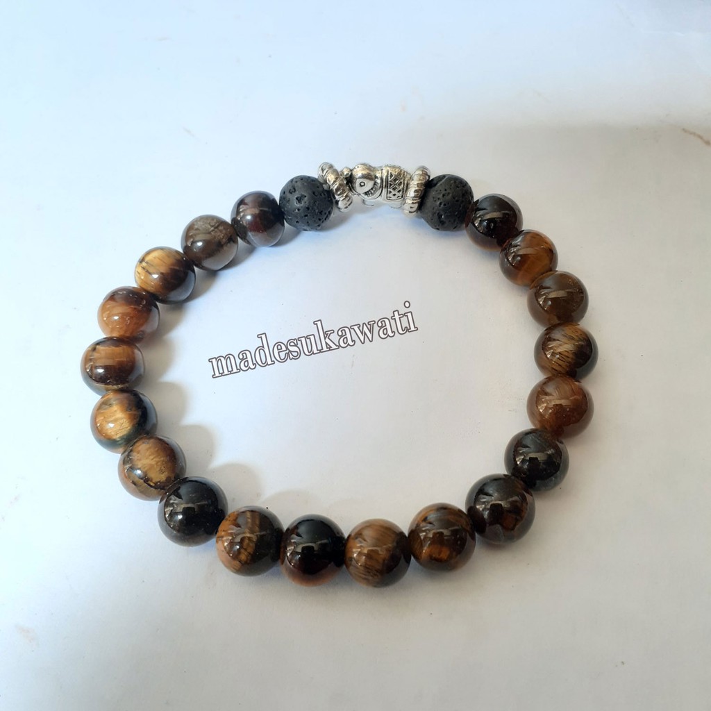 Gelang Batu mutiara tiger eyes mata kucing