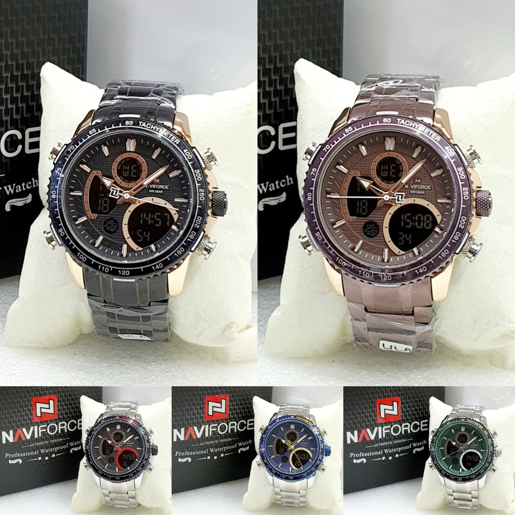 Jam Tangan Pria Naviforce NF9182 Dual Time | Jam Tangan Murah | Original Garansi Resmi.