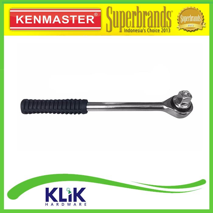 Kenmaster Gagang Ratchet Stang Kunci Shock Sock Sok Rachet 1/2 Inch x 10 Inch Rubber Handle