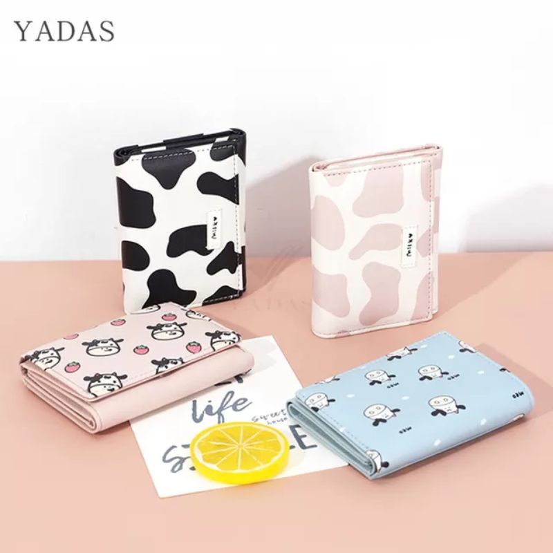 EV 833-5 Dompet Lipat Kecil  Caca Lipat Cewek Korea