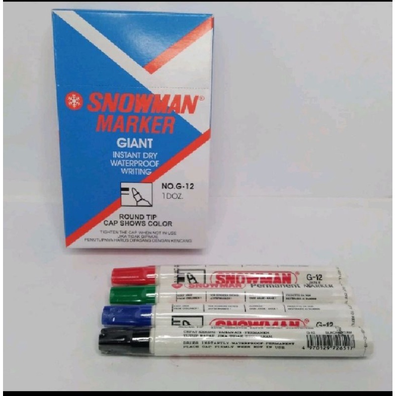 

Spidol SNOWMEN PERMANEN/1pak isi 12pcs