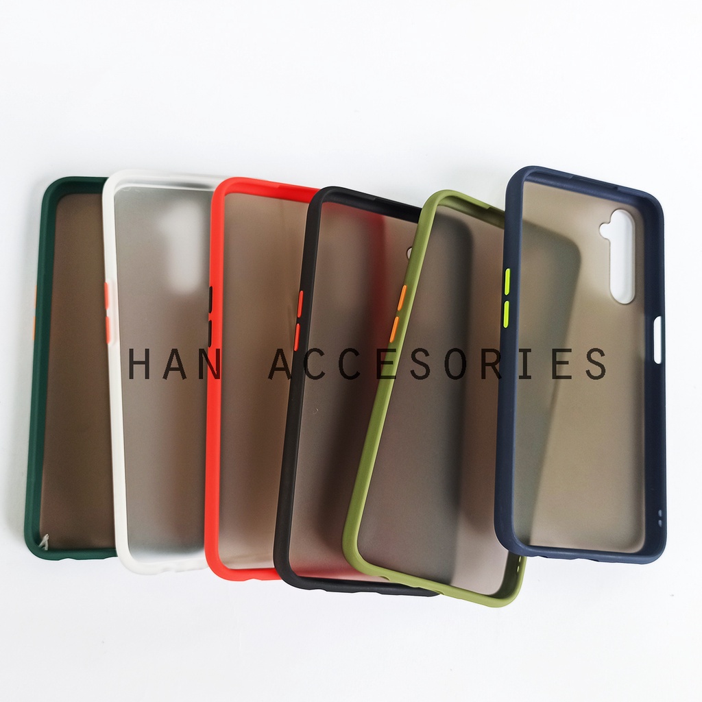 (PAKET HEMAT) Case Fuze Dove + Temperred Glass Realme 5/5i/5 PRO/6/6 PRO/7/C11/C12/C15/XT Hardcase / Matte Colour / Case Candy