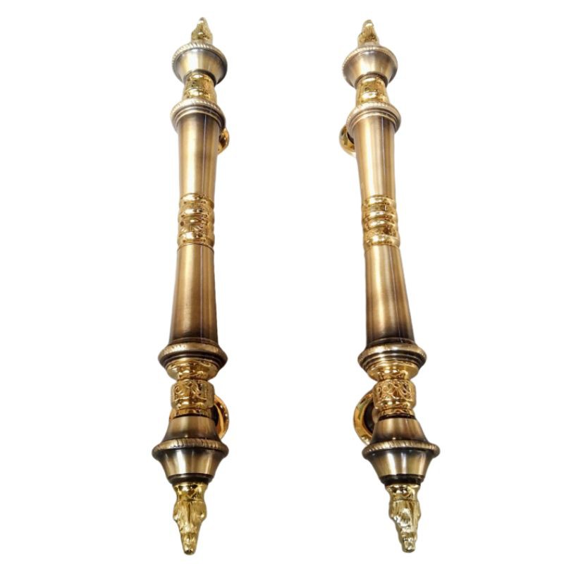 Termurah Terlaris Handle Pintu Rumah Kuningan Elegan Mewah Motif cemara