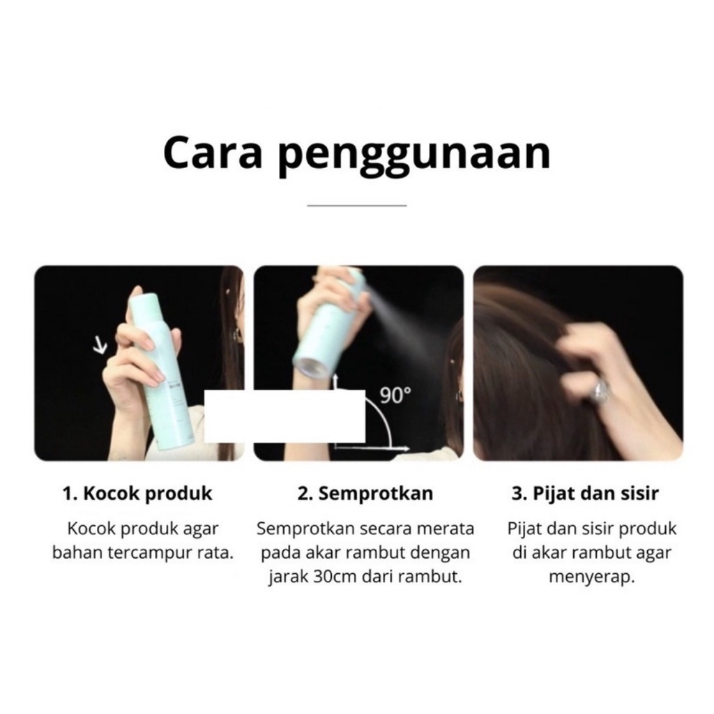 Dry Shampoo Semprotan Rambut Kering Untuk Mengembangkan Rambut Minyak Rambut Kontrol Rambut Berminyak Vitamin Rambut