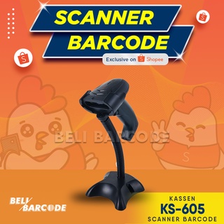 KASSEN KS605 SCANNER BARCODE 1D 2D IMAGER AUTO SCAN SENSE DENGAN STAND USB