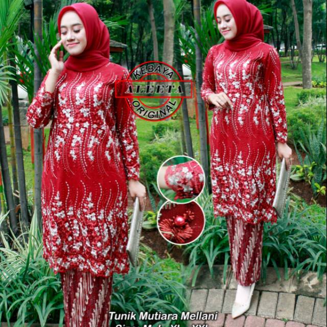 Set tulle mutiara mellani &amp; rok plisket