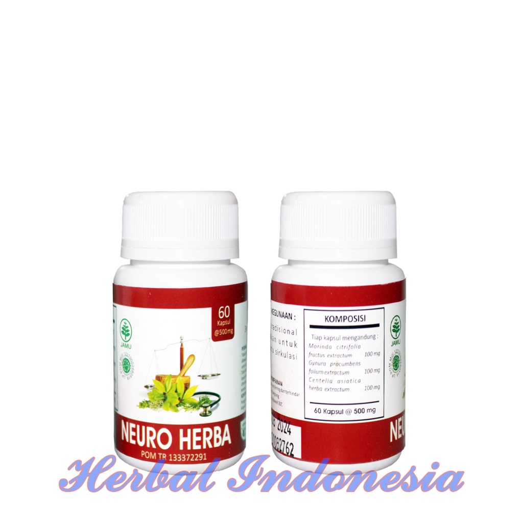 Kapsul Neuro Herba HIU Isi 60 - Obat Stroke - Melancarkan Peredaran Darah