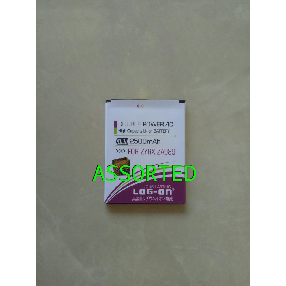 BATERAI/BATTERY LOG ON DOUBLE POWER ZYREX ZA989