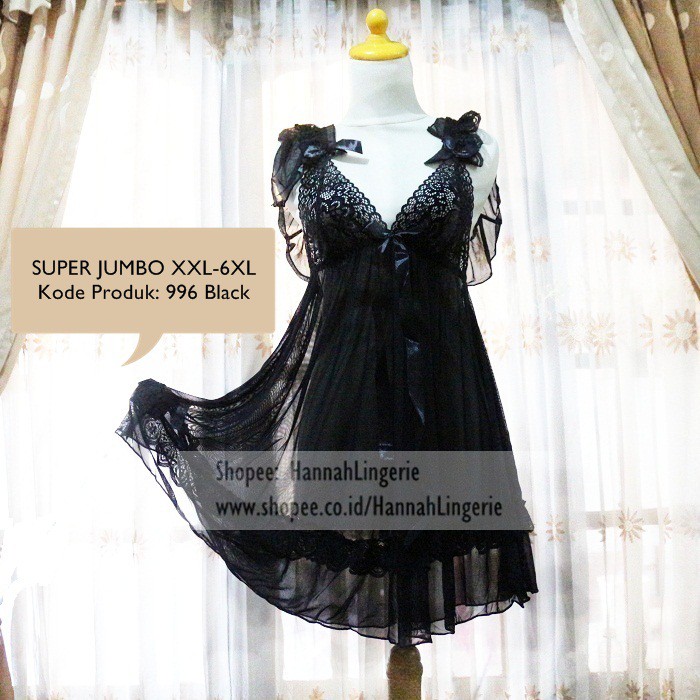 Super Jumbo M - XXXL Transparan Lingerie Baju Tidur Premium Seksi Cantik Ukuran Besar Big Size 766