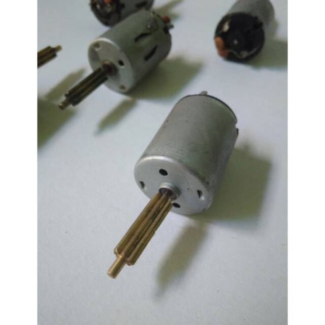 Dinamo Mini Motor Mainan DC 9v plus gear metal panjang magnet kuat