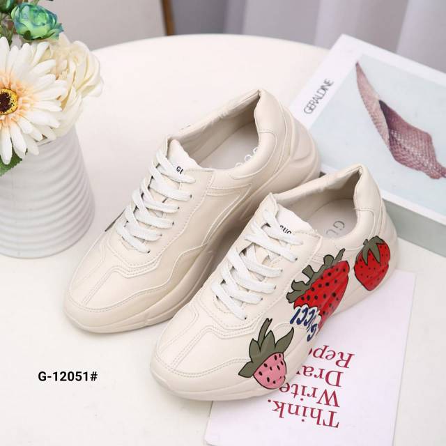 strawberry gucci sneakers