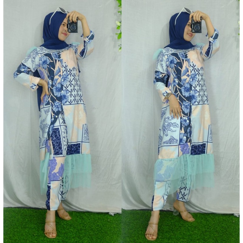 1 KG 3 SET| One Set Monalisa Tunik Tutu/ Setelan Monalisa Mix Tile Mewah Bestseller / SHAKIRA SET