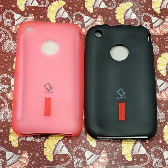 Capdase silikon hitam soft case iPhone 3G 3GS HARGA murah meriah - Merah Muda