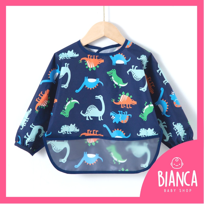 BIANCA - Bibs Anak Lengan Panjang DINO UNICORN SERIES SIZE 0-2 TAHUN