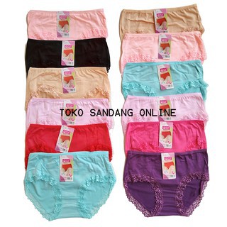 paket 6 pcs CD celana dalam renda import aw3318