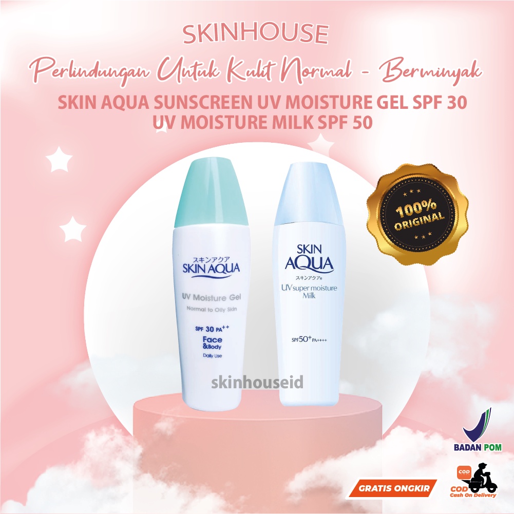 Sunblock Skin Aqua Sunscreen UV SPF 30 MOISTURE MILK | SPF 50 MOISTURE MILK Original BPOM