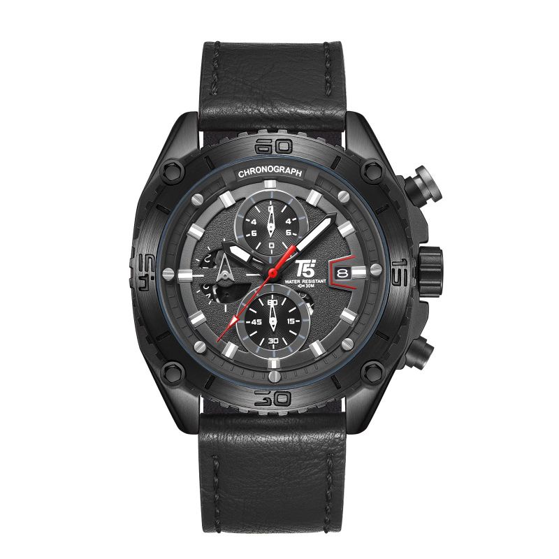 JAM TANGAN PRIA T5 H 3879 CHRONOGRAPH T5 H3879 ORIGINAL FREE BOX PAPPER BAG FREE GELANG TANGAN KAYU
