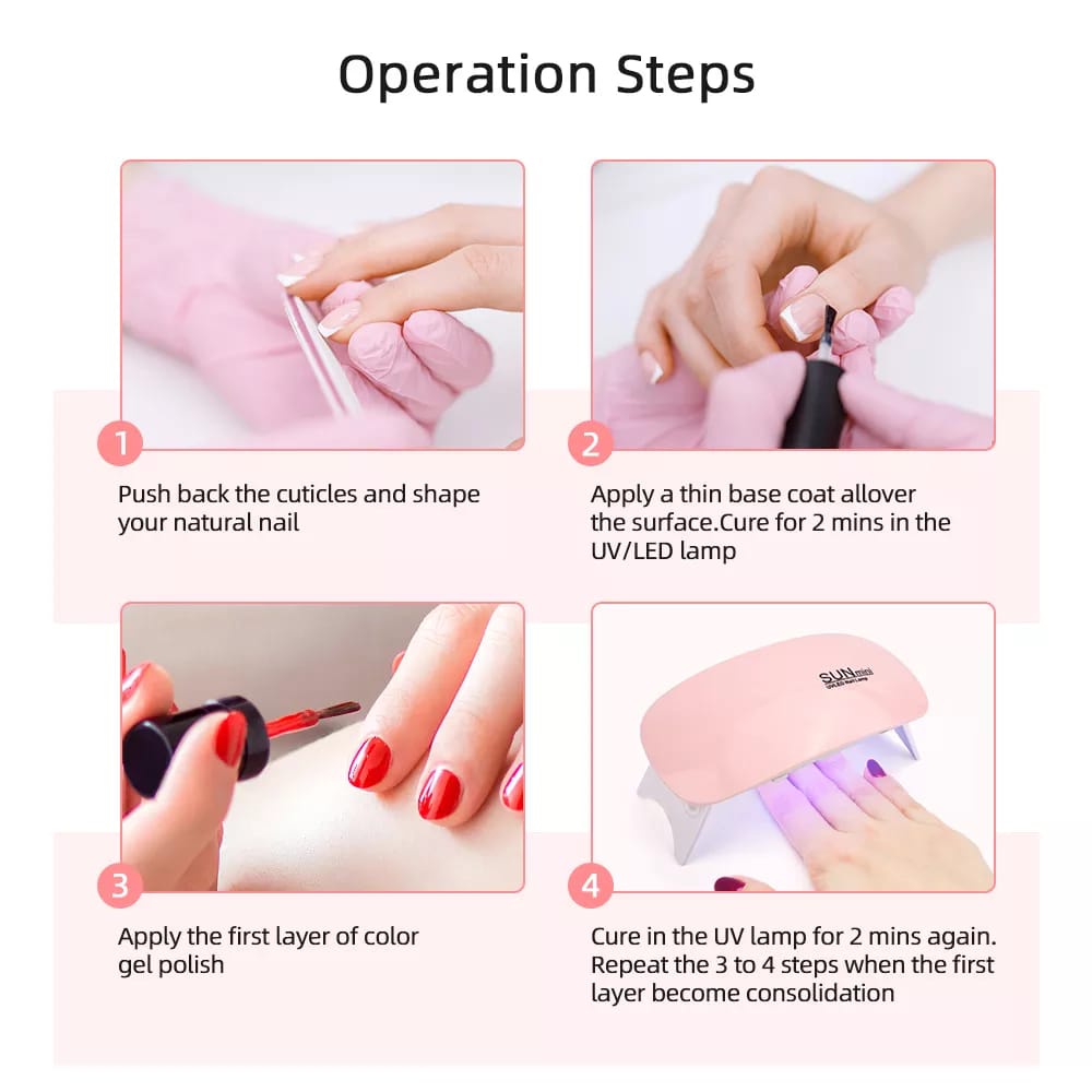 Pengering Kutek Mini Gel Senter UV Manicure Pedicure UV LED Nail Dryer Mini Sunmini sun mini