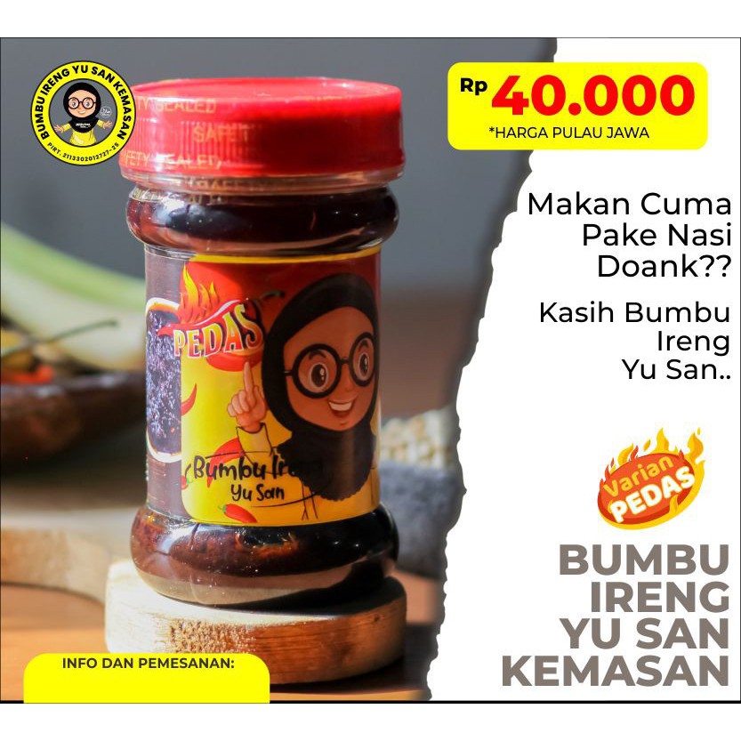 

PROMO Bumbu Ireng Yu San Pedas Bumbu Instan Pedas
