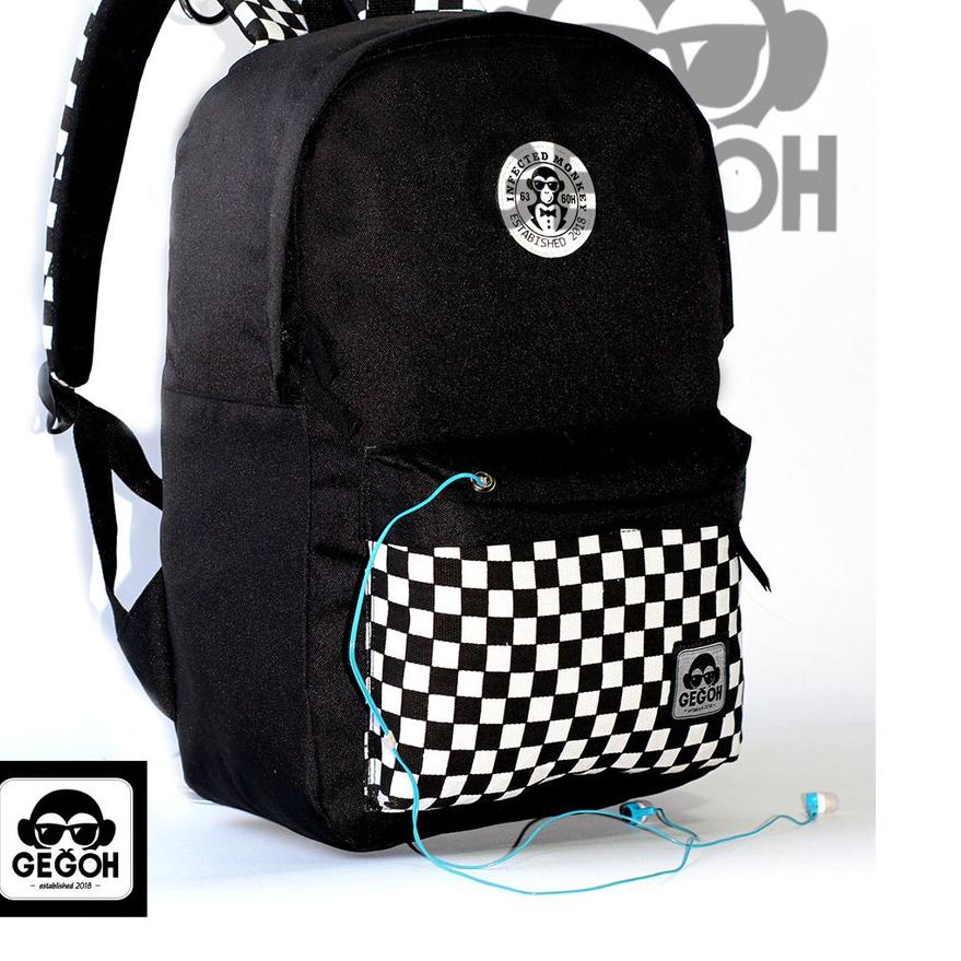 6.6 Product HOT TAS RANSEL CHEKERBOARD // TAS RANSEL CATUR KEKINIAN // TAS SEKOLAH PRIA//Tas ransel 